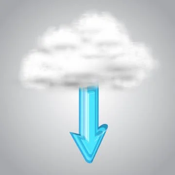 Download from cloud, vector. 스톡 일러스트