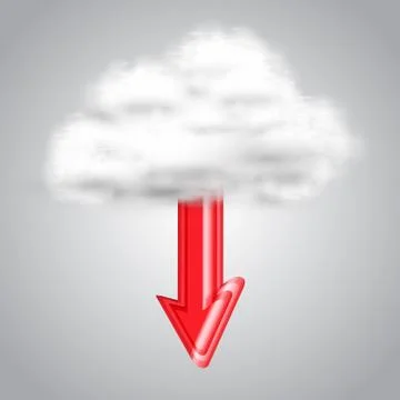 Download from cloud, vector. イラスト素材