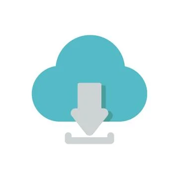 Download cloud in white background 스톡 일러스트