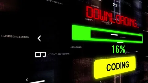 Download Code Concept with Futuristic  Interface and Data Technology Stock Footage 345996096