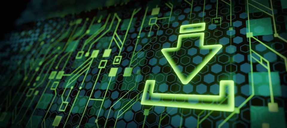 Download Concept Cloud computing and network security technology concept, blu Stock Illustration