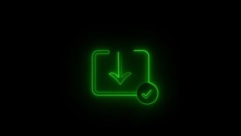Download Confirmation Symbol with Checkmark Stock Footage 332984338
