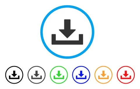 Download Container Rounded Icon Illustrazione stock