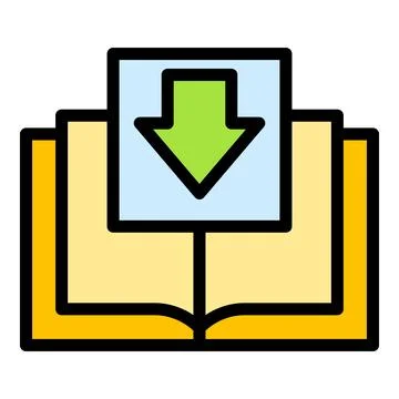 Download course book icon vector flat Stockillustratie