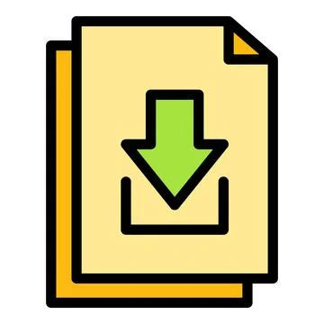 Download course icon vector flat Stockillustratie