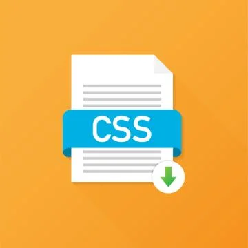 Download CSS button. Downloading document concept. File with CSS label and do Stock Illustration