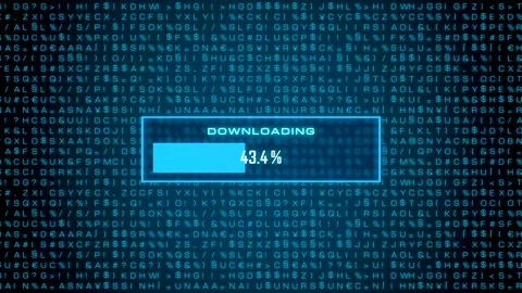 Download data, computer system, data exchange. Video stock 311860041