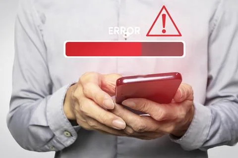 Download data error, error in sending and receiving data, and technical pro.. Stock Photos