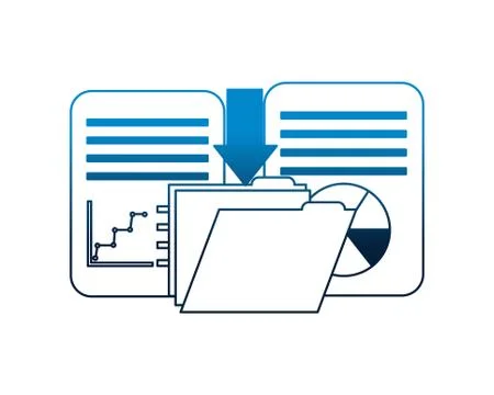 Download data folder file document report information 스톡 일러스트