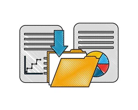 Download data folder file document report information Stockillustratie