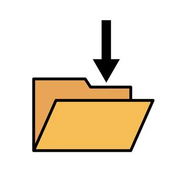 Download data to a folder. Vector. Stock Illustration
