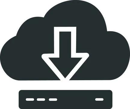 Download data from server icon set 스톡 일러스트