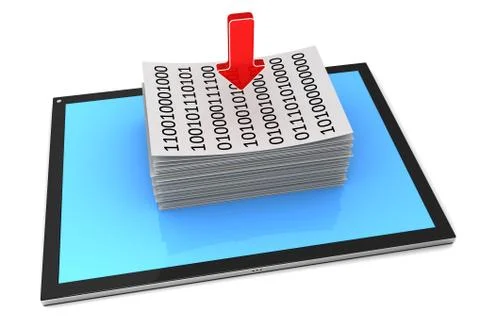 Download data to tablet pc Stock Illustration