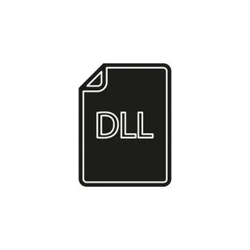 Download DLL document icon - vector file format symbol 스톡 일러스트