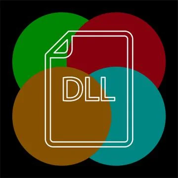 Download DLL document icon - vector file format Stock Illustration