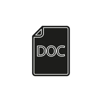 Download DOC document icon - vector file format symbol Ilustración de archivo