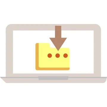 Download document file icon folder vector symbol イラスト素材
