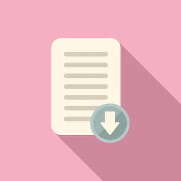 Download document icon flat vector. Web interface 스톡 일러스트