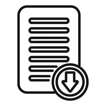 Download document icon flat vector. Web interface イラスト素材