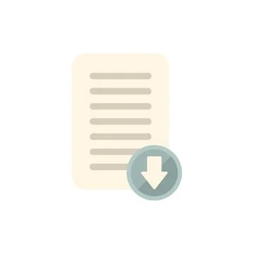 Download document icon flat vector. Web interface 스톡 일러스트
