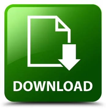 Download (document icon) green square button Stock Illustration