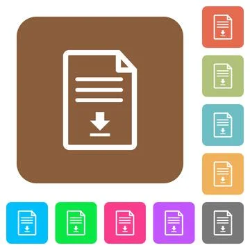 Download document rounded square flat icons Stockillustratie