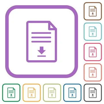 Download document simple icons Illustrazione stock
