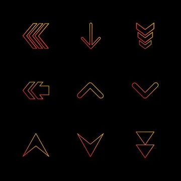 Download , down , up , arrows , directions , left , right , pointer ,eps icon Illustrazione stock