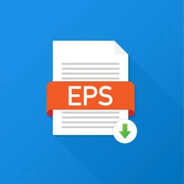 Download EPS button. Downloading document concept. File with EPS label and do Stock-Illustration