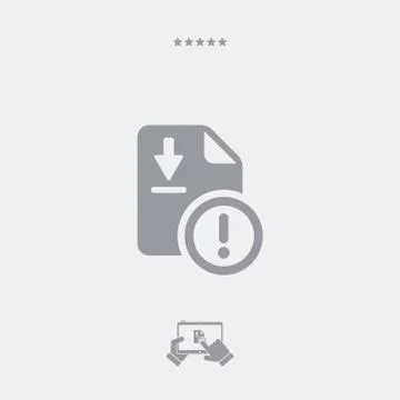 Download error icon, download error vector, download error symbol,  download  Stock Illustration