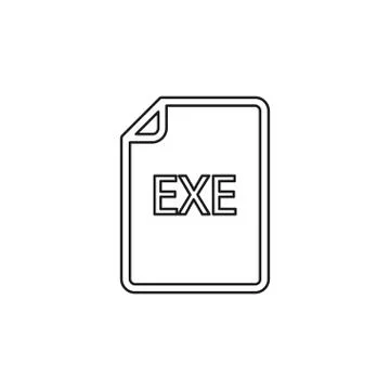 Download EXE document icon - vector file format Ilustración de archivo