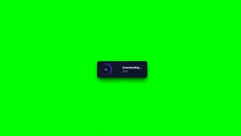 Download file button loading progress on green screen Video stock 343493871