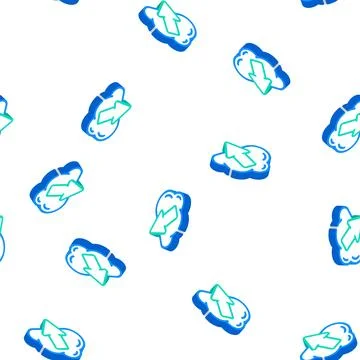 Download file from cloud isometric icon seamless pattern 스톡 일러스트