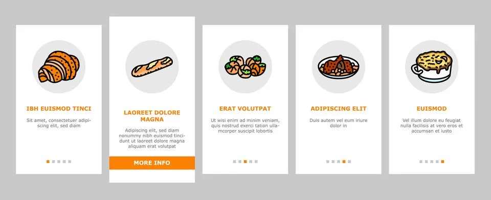 Download file computer data onboarding icons set vector 스톡 일러스트