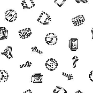 Download file computer data seamless pattern vector Stock Illustration