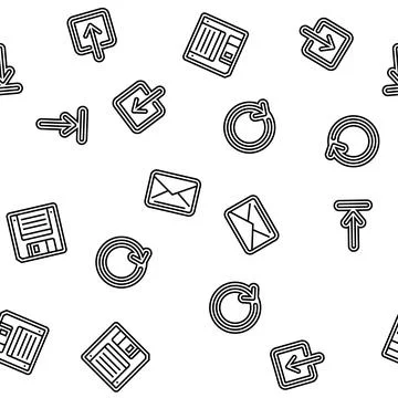 Download file computer data seamless pattern vector Stock Illustration