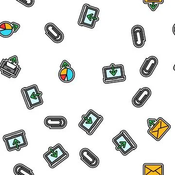 Download file computer data seamless pattern vector Stock Illustration