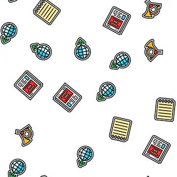 Download file computer data seamless pattern vector Stock Illustration