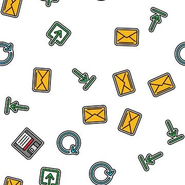 Download file computer data seamless pattern vector Stock Illustration