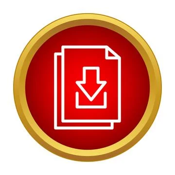 Download file document data icon button concept Stockillustratie