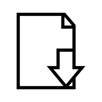 Download File Document Icon  Stock Illustration