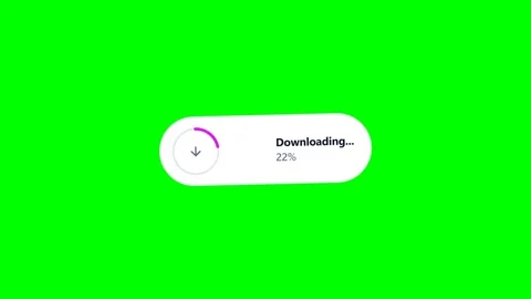 Download File Downward Arrow Button Green Screen Motion 스톡 동영상 346968824
