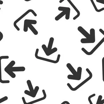 Download file icon seamless pattern background. Arrow down downloading vector Stock Illustration