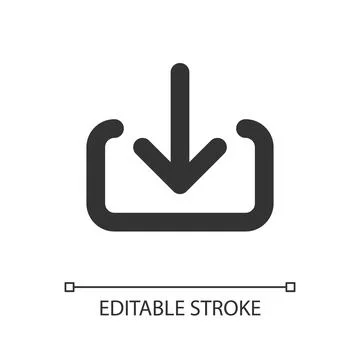 Download file pixel perfect linear ui icon Stock Illustration