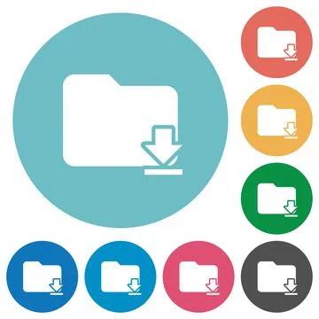 Download folder flat icons Ilustración de archivo