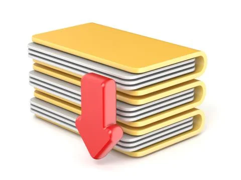 Download folder icon 3D 스톡 일러스트