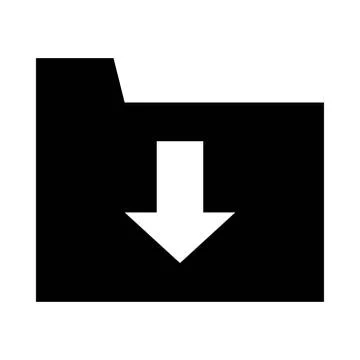 Download folder icon. flat illustration of download folder vector icon for we Stock Illustration
