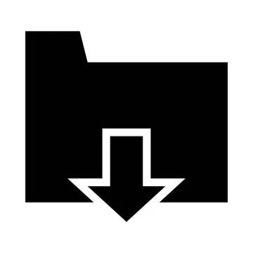 Download folder icon. flat illustration of download folder vector icon for we Stock Illustration