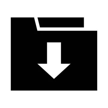 Download folder icon. flat illustration of download folder vector icon for we Stock Illustration