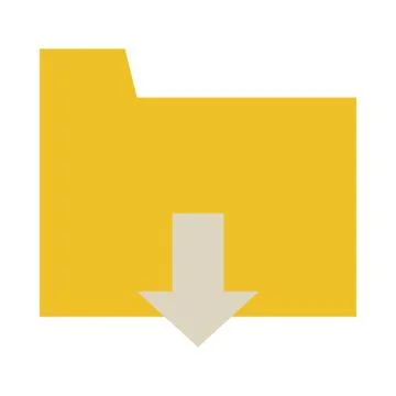 Download folder icon. flat illustration of download folder vector icon for we Stock Illustration